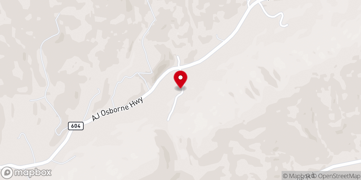 Map showing location of Osborne Chapel Primitive Baptist Church