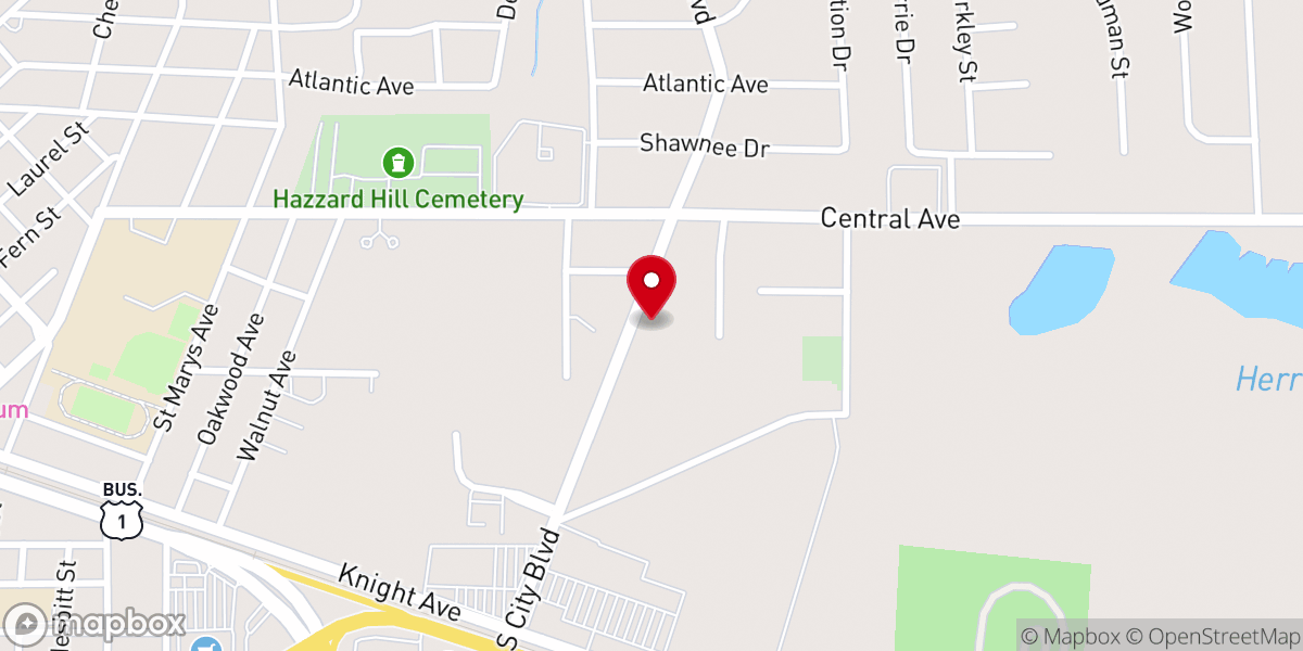 Map showing location of City Boulevard Church of Christ