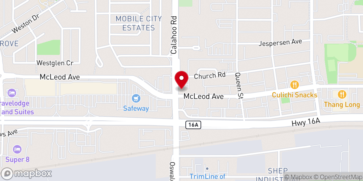 Map showing location of St. Matthew's Lutheran Church