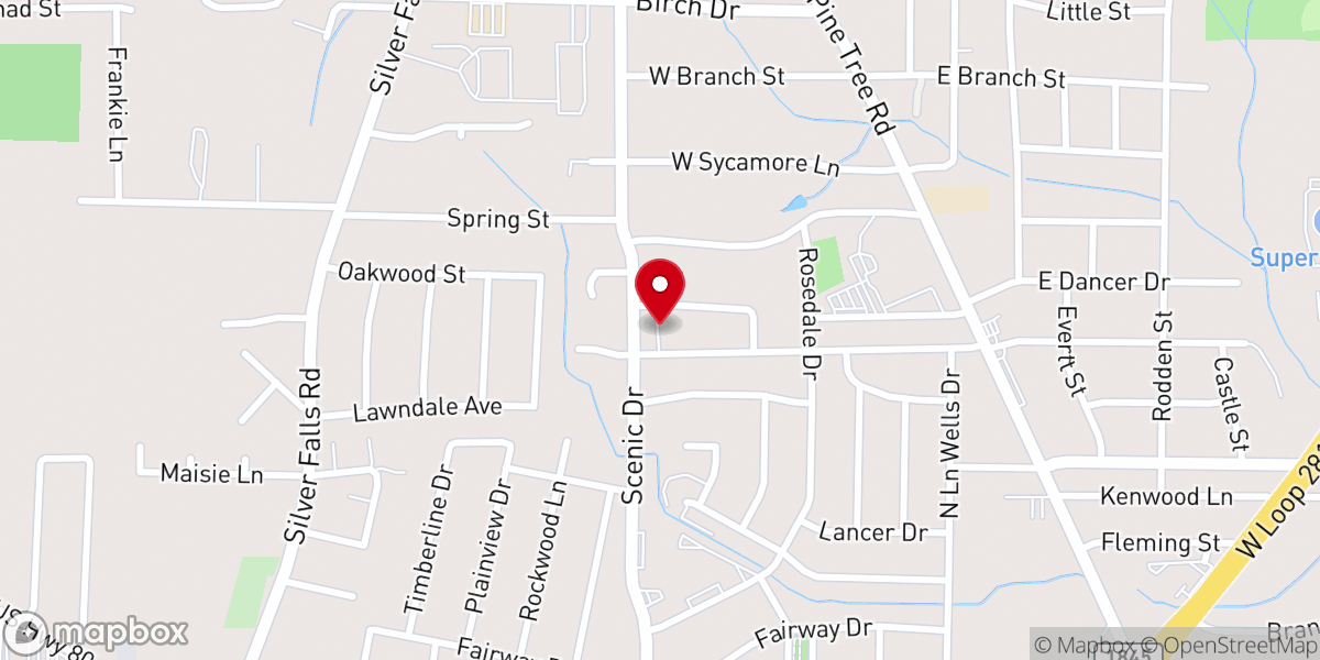 Map showing location of First Hispanic Baptist Church Longview Tx