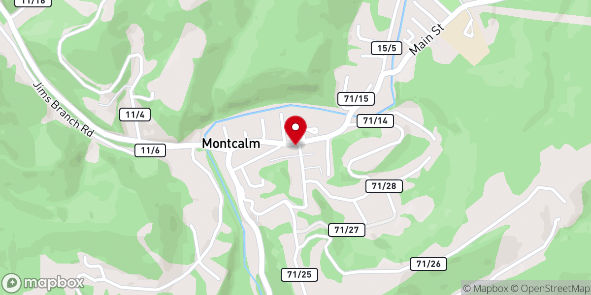 Map showing location of Montcalm Church Of Christ