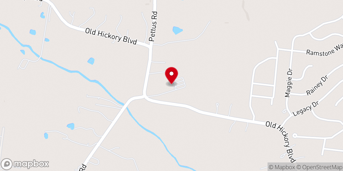 Map showing location of Cane Ridge Free Will Baptist Church