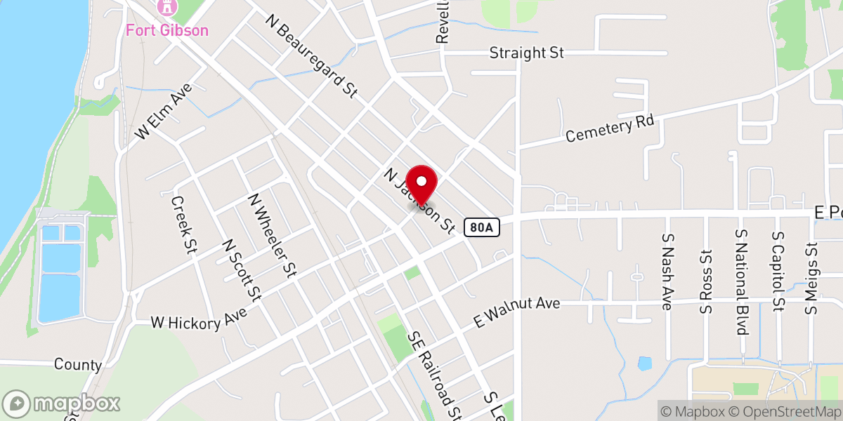 Map showing location of Old Mission Church