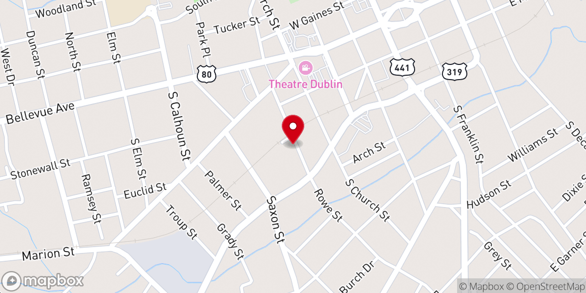 Map showing location of St Paul AME Church