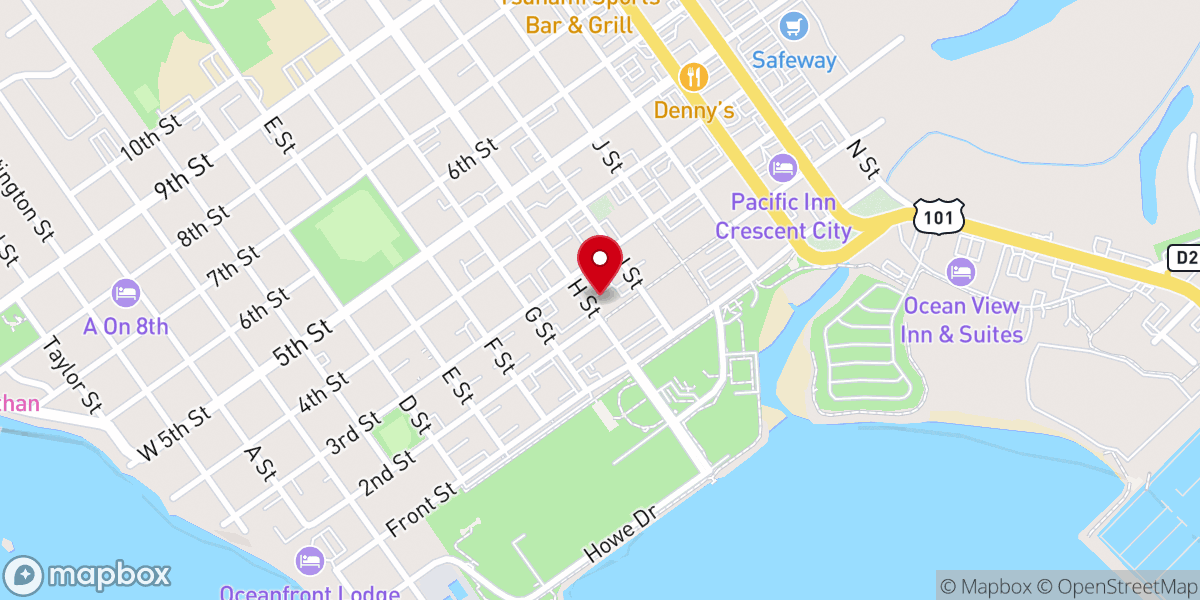Map showing location of Crescent City Housing Authority