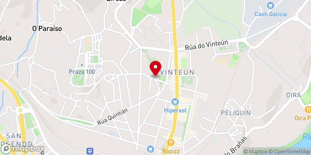 Map showing location of Parroquia de Santa Teresiña