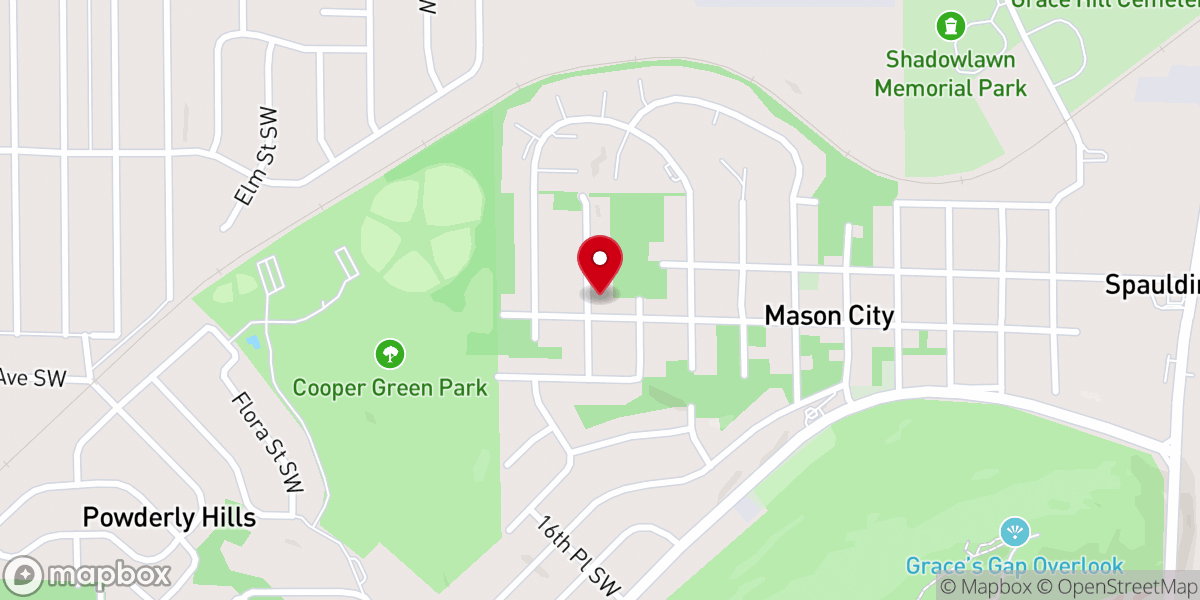 Map showing location of Mason Chapel United Methodist Church