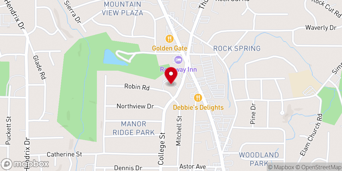 Map showing location of Forest Park United Methodist