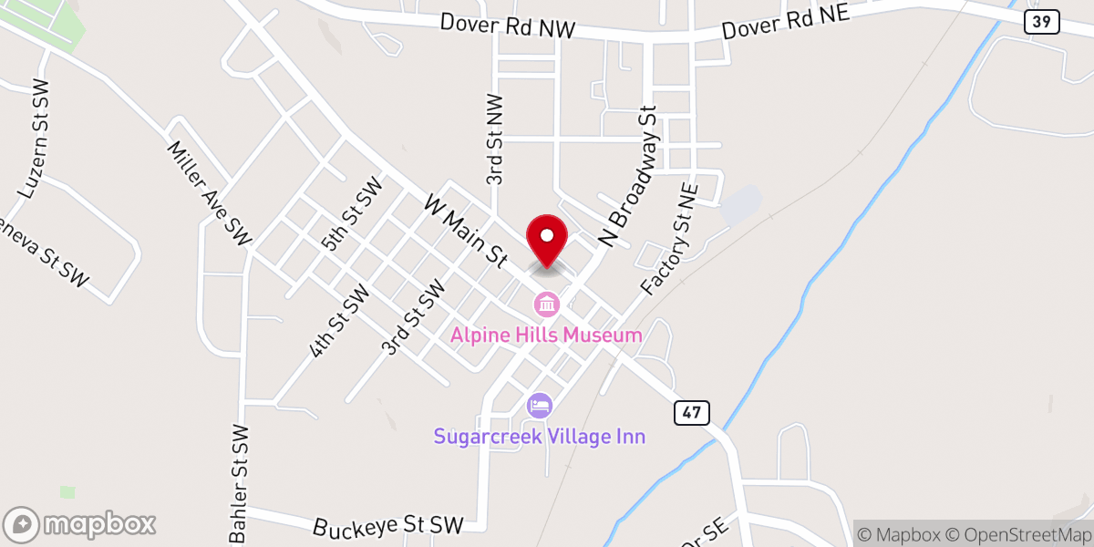 Map showing location of First Mennonite Church