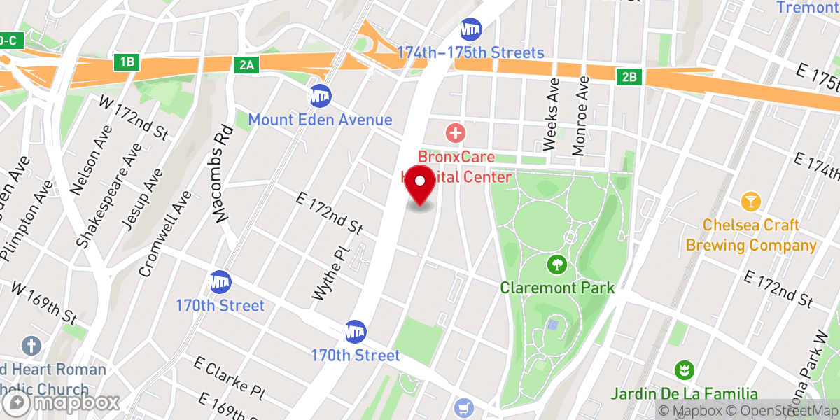 Map showing location of The Jewish Board
