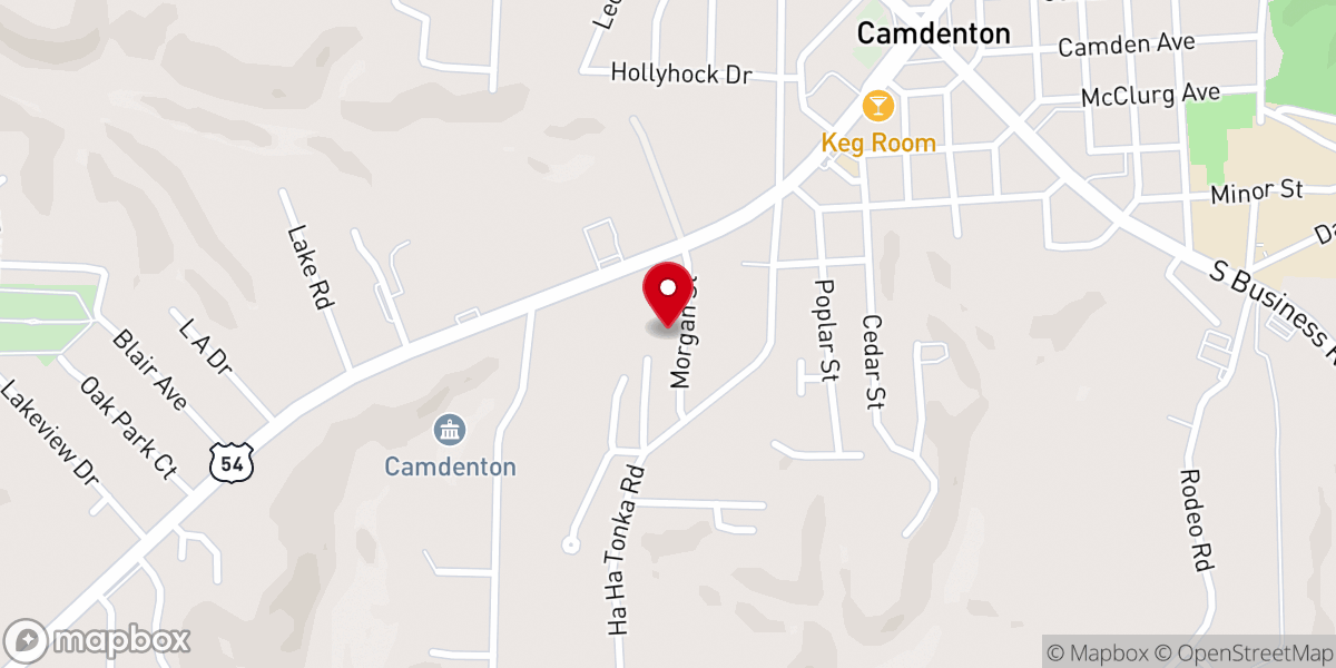 Map showing location of Lamb House Camdenton Mo.