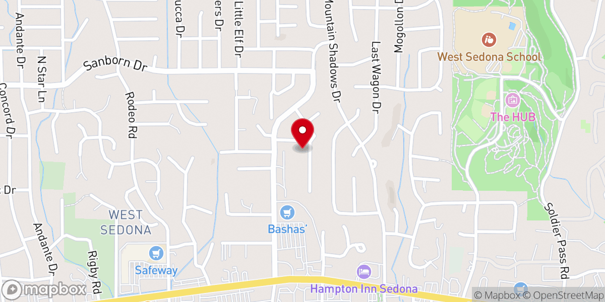 Map showing location of Lotus Sedona