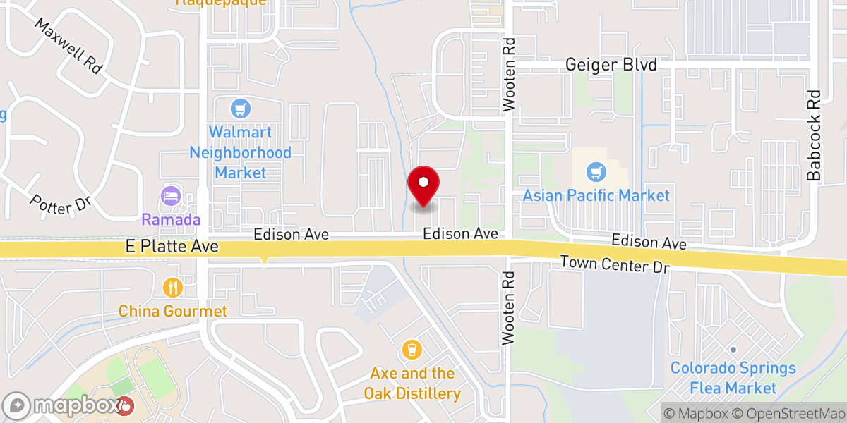 Map showing location of Hope Church CO