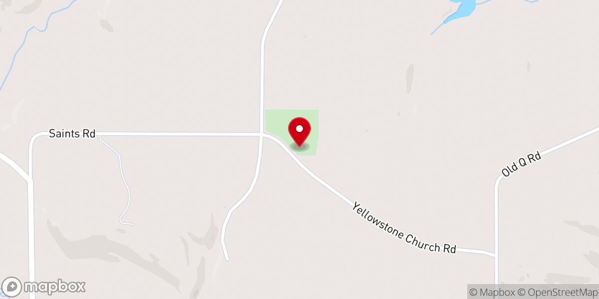 Map showing location of Yellowstone Lutheran Church