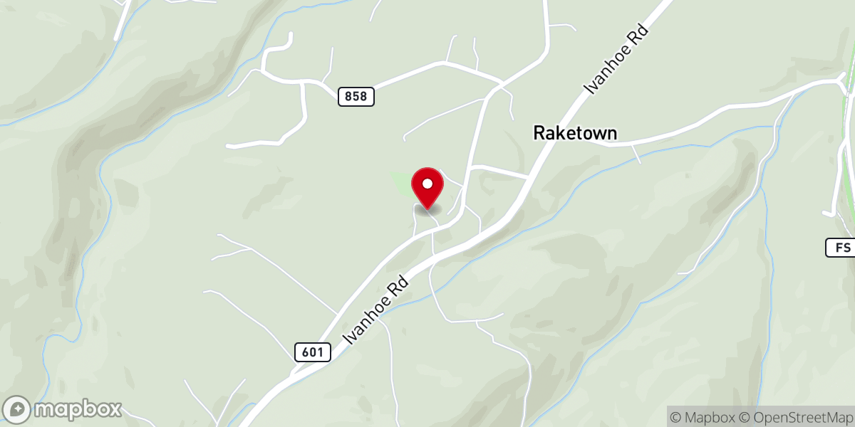Map showing location of Fairview Church