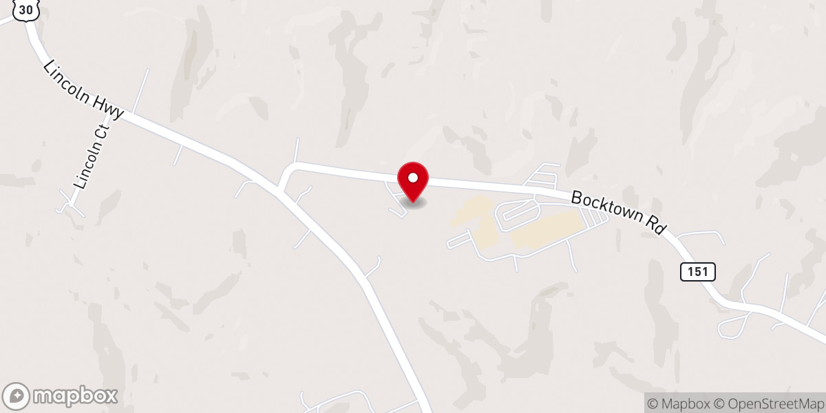 Map showing location of Mill Creek Evangelical Presbyterian Church of Hookstown