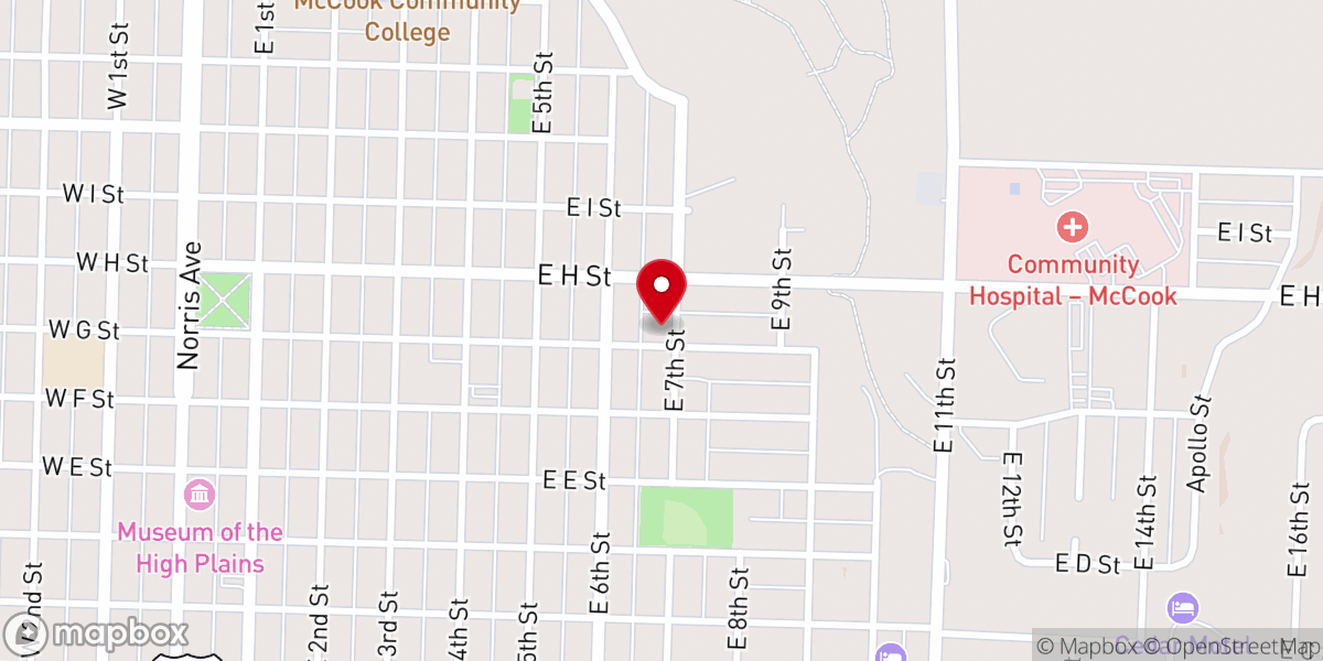 Map showing location of Church of Christ