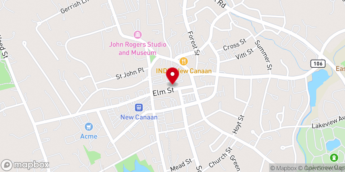 Map showing location of P Q New Canaan Inc