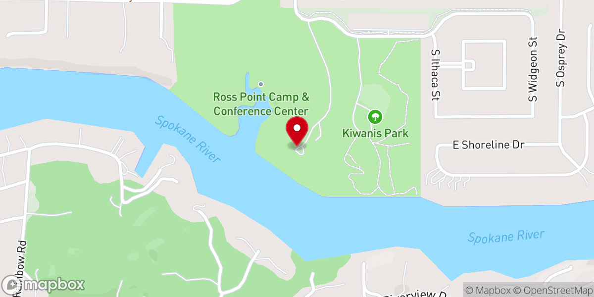 Map showing location of Ross Point Camp & Conference Center
