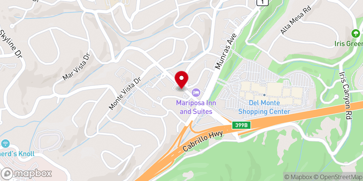 Map showing location of Annunciation Antiochian Orthodox Mission Church Monterey