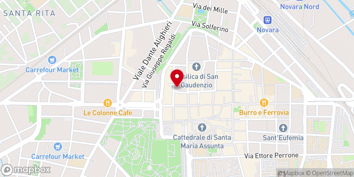 Map showing location of Chiesa del Carmine