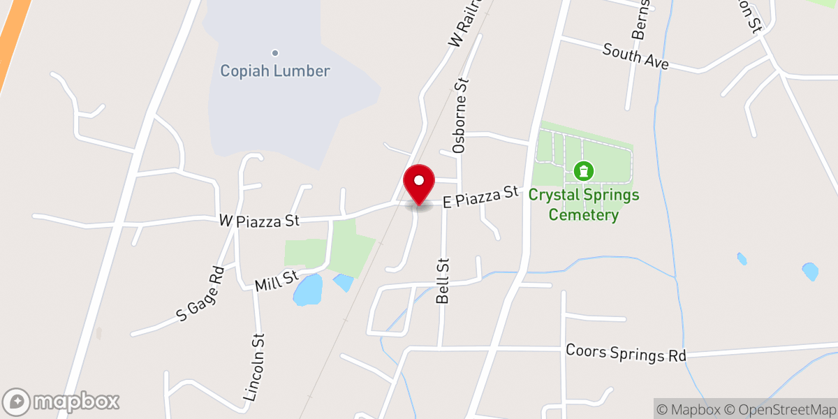 Map showing location of Jerusalem MB Baptist Church