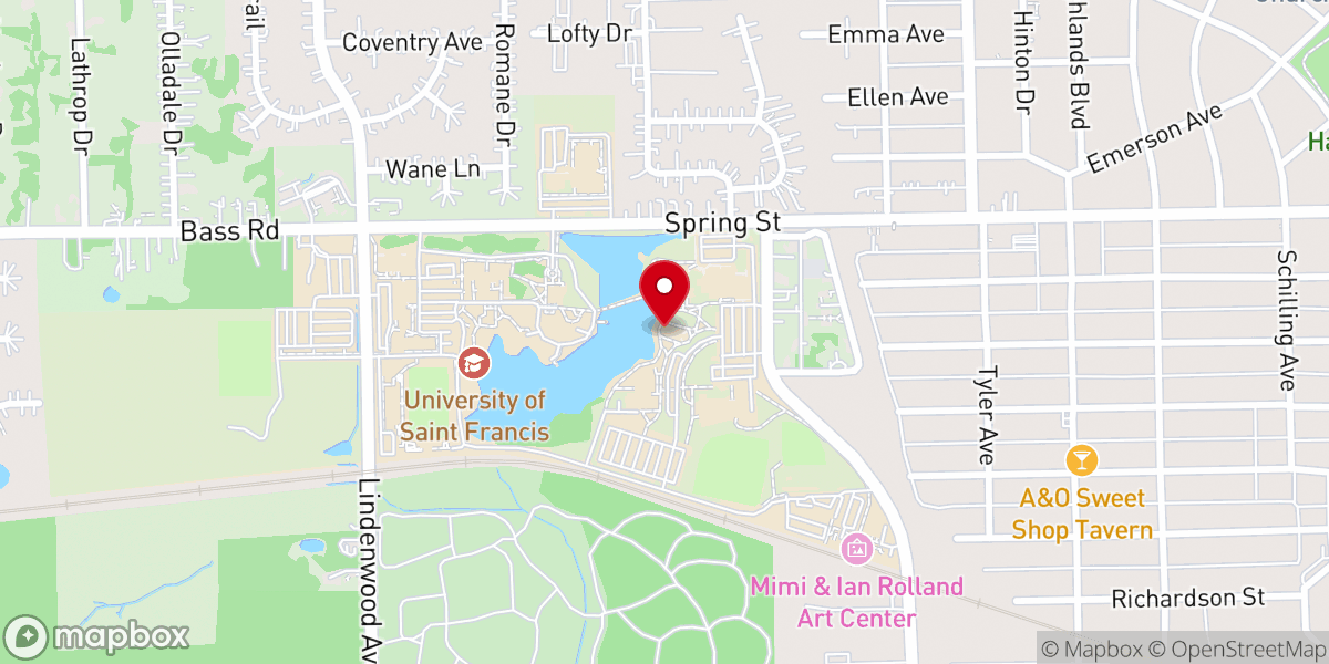 Map showing location of St. Francis Chapel