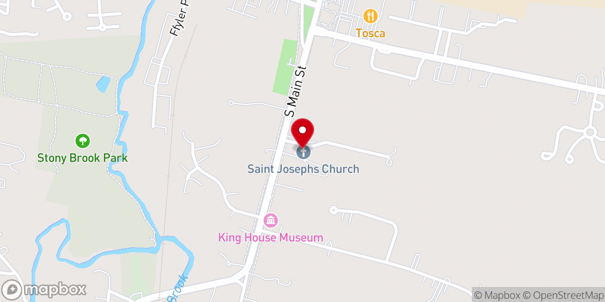 Map showing location of St. Joseph's Roman Catholic Church