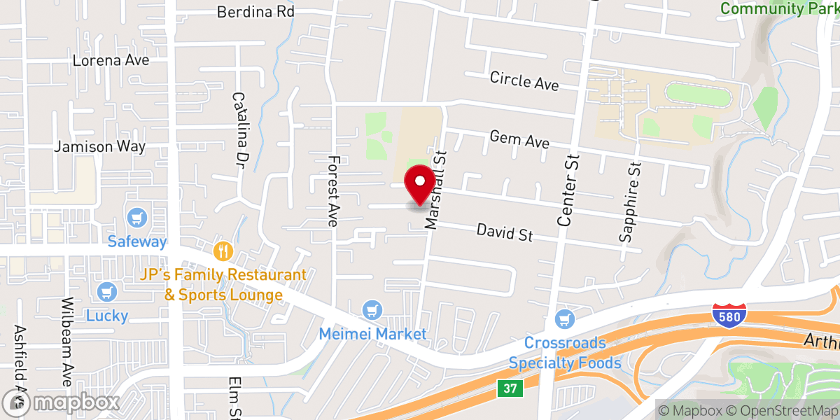 Map showing location of Trinity Christian Fellowship