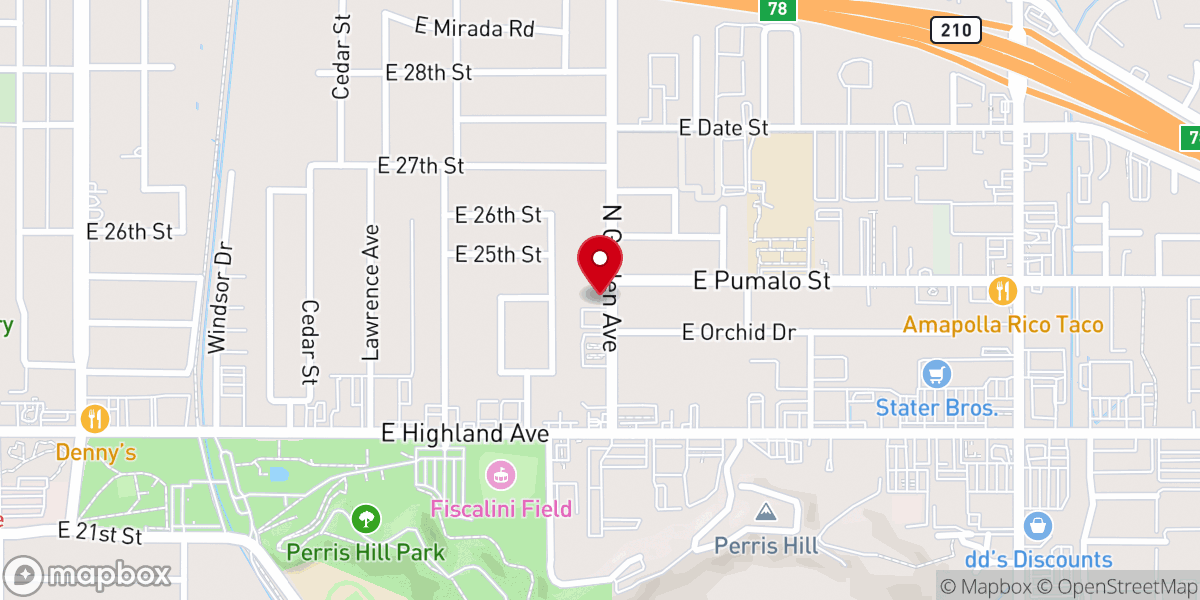 Map showing location of Center for Spiritual Living Inland Empire