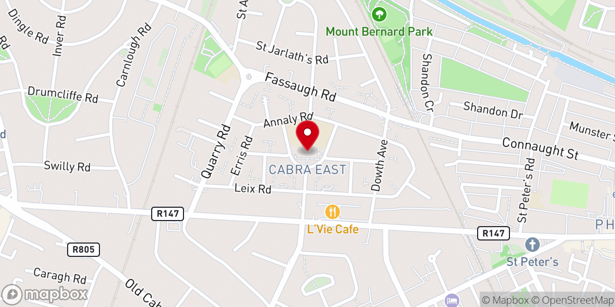 Map showing location of Christ the King Catholic Church