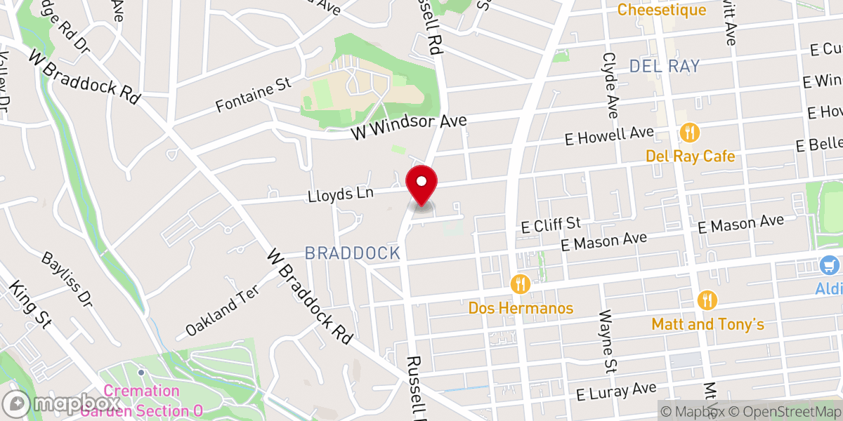 Map showing location of Immanuel Lutheran Church