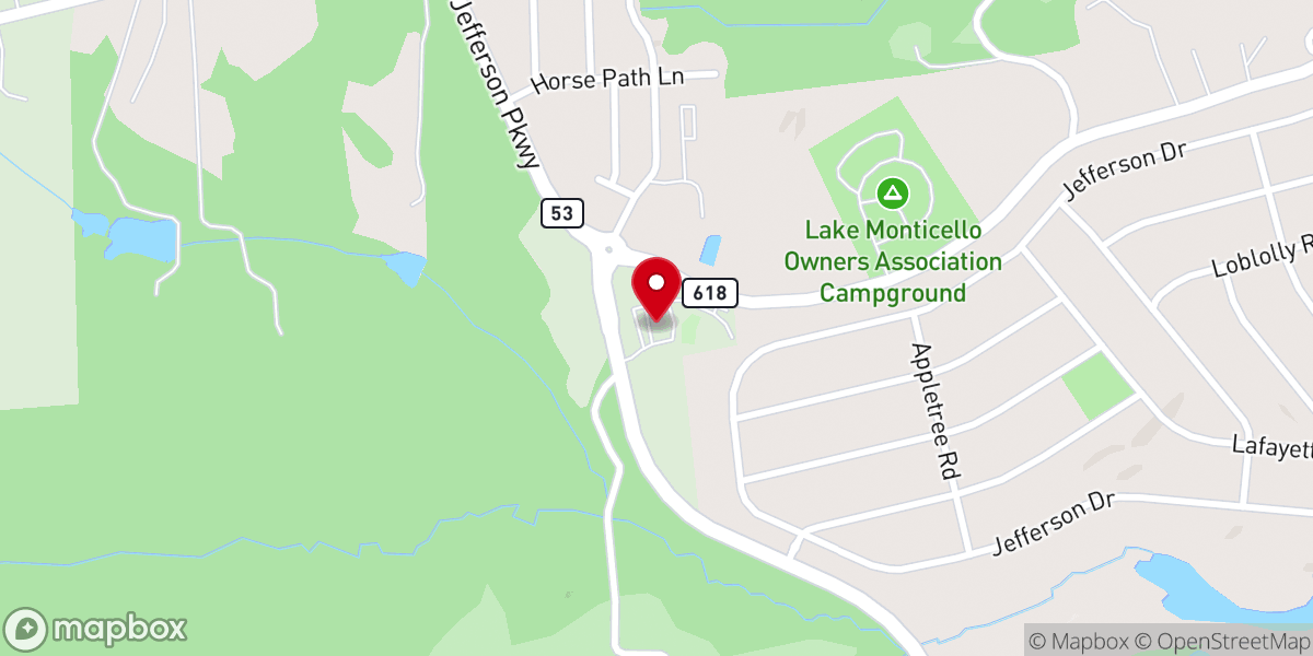 Map showing location of Effort Baptist Church
