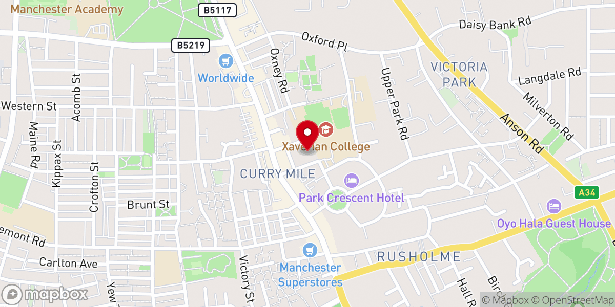 Map showing location of St Edward R C Church