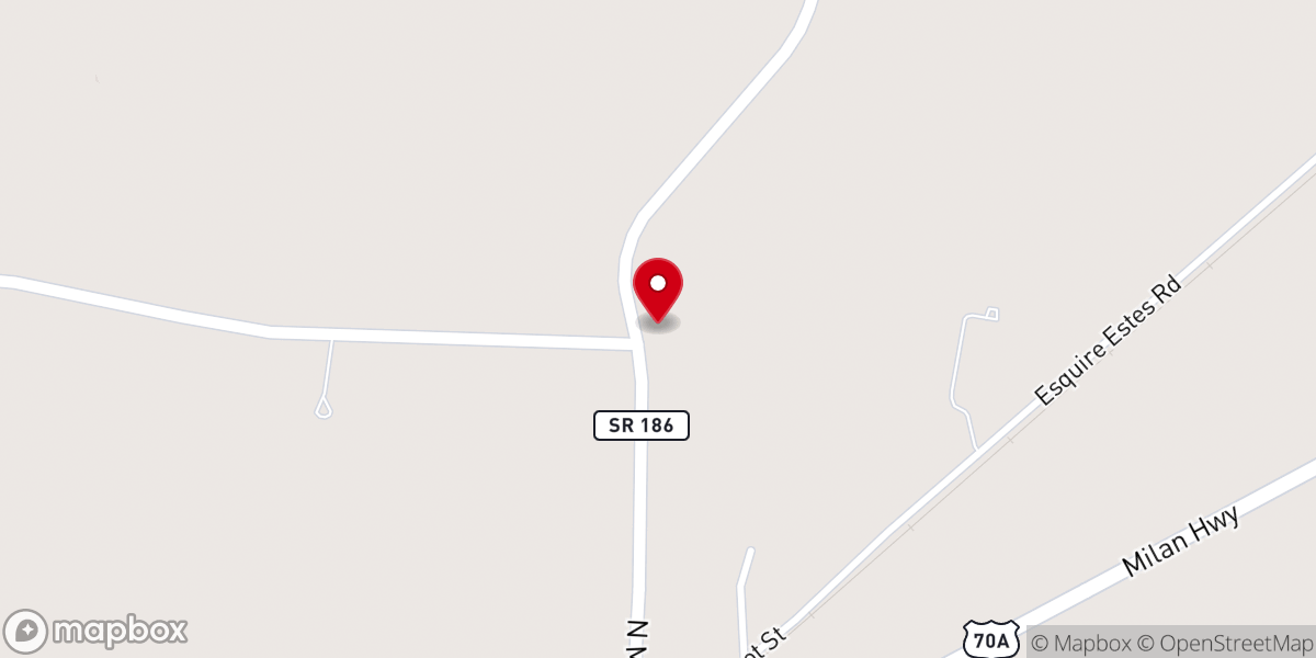 Map showing location of Parker Chapel CME Church