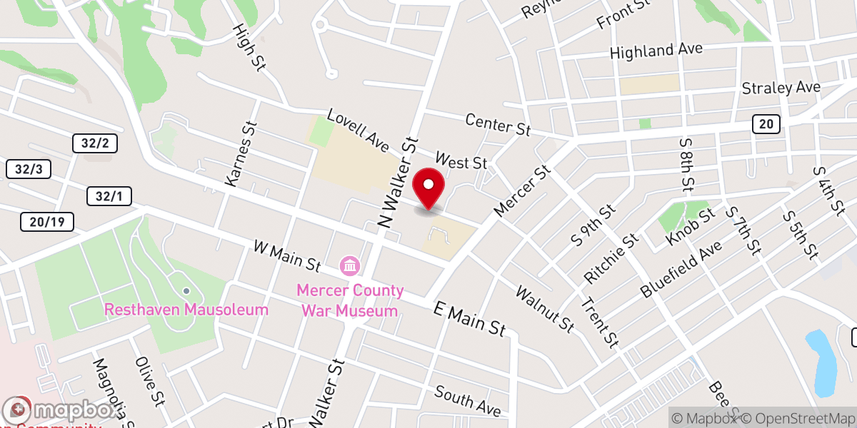 Map showing location of Christ Gospel Church Of Princeton, WV