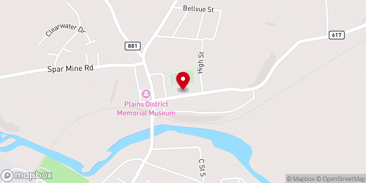 Map showing location of Trinity United Church-Christ