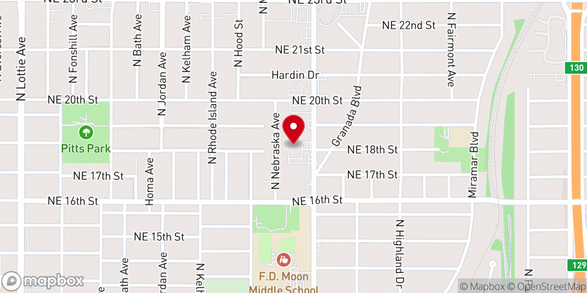 Map showing location of Creston Hills Church of Christ