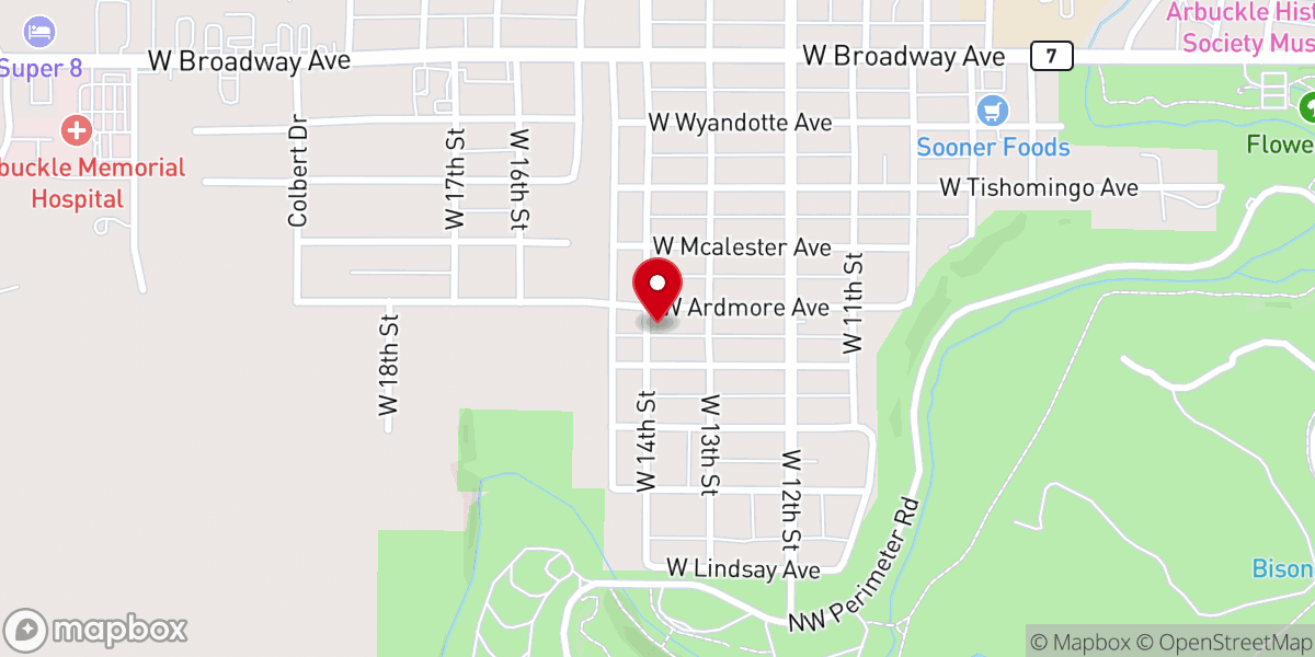 Map showing location of Church of Christ