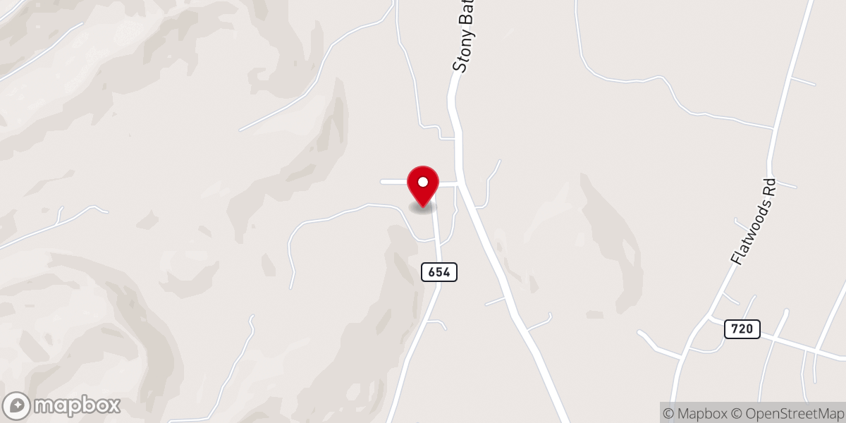 Map showing location of Azen Baptist Church
