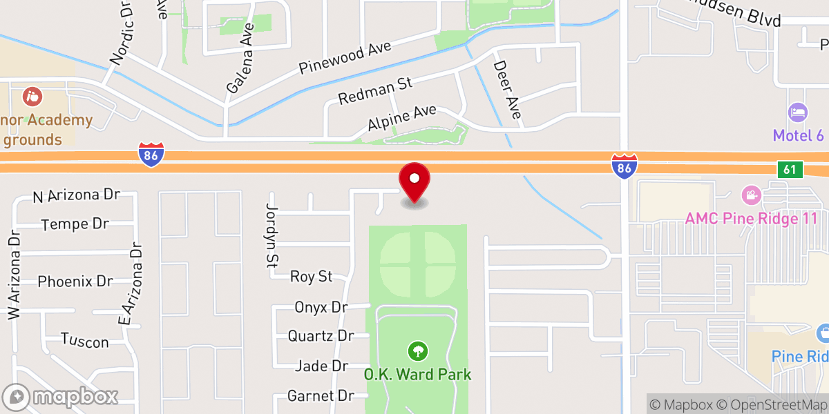 Map showing location of Pocatello Seventh-day Adventist Church