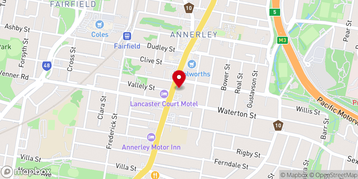 Map showing location of Annerley Baptist Church