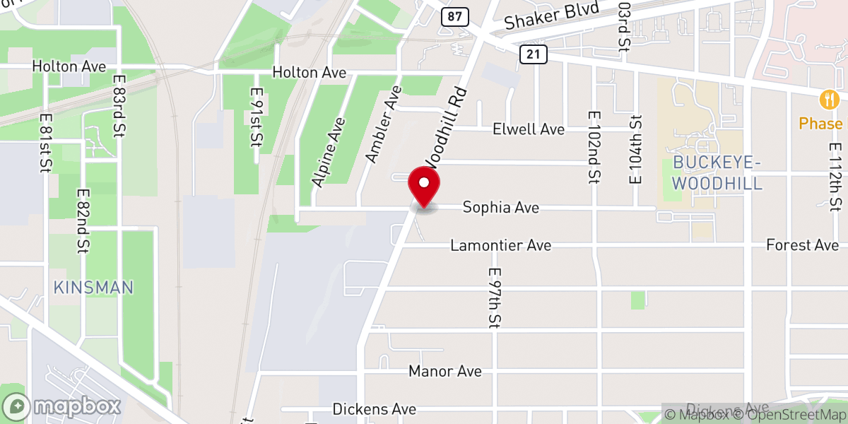 Map showing location of Pentecostal Apostolic Church
