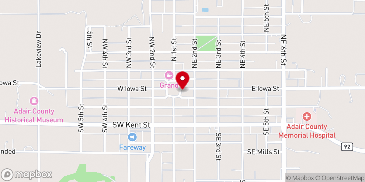 Map showing location of Warren Cultural Center