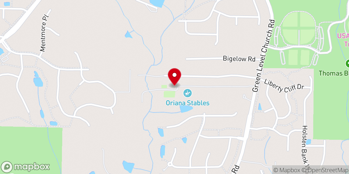 Map showing location of Oriana Stables