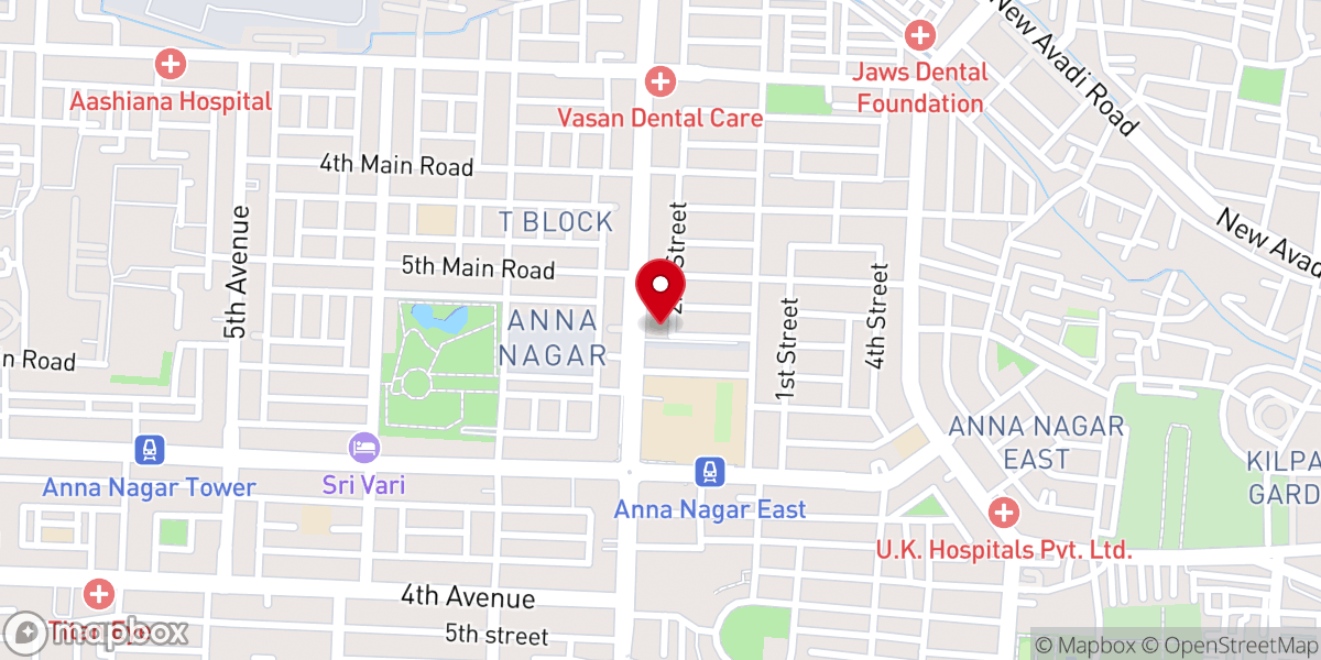 Map showing location of Assembly of God AG Church Anna Nagar