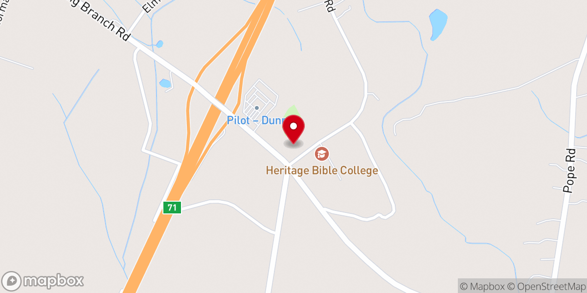 Map showing location of Long Branch PFWB Church