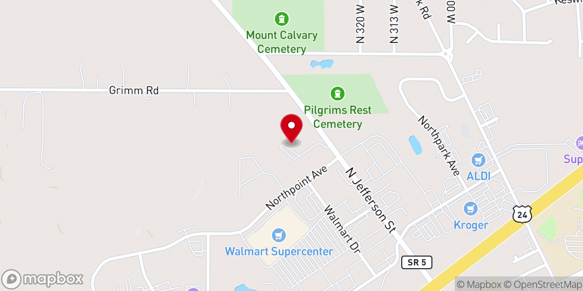 Map showing location of Northview Church of Christ