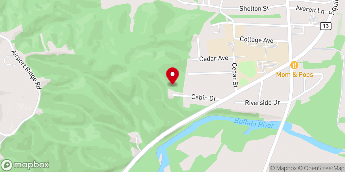 Map showing location of Flatwoods Baptist Church