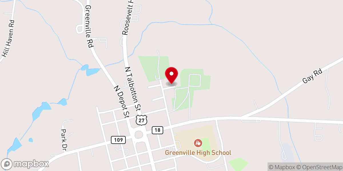 Map showing location of Rust Chapel Methodist Church